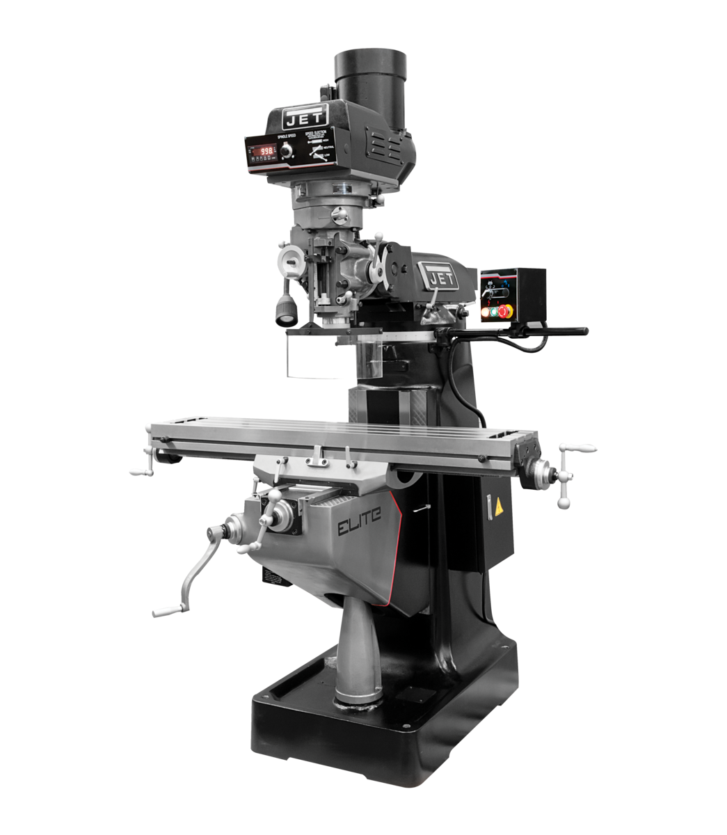 EVS-949 Mill with 2-Axis Newall DP700 DRO and Servo X-Axis Powerfeed and USA Air Powered Draw Bar