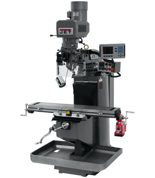 JTM-949EVS Mill With 3-Axis Acu-Rite 203 DRO (Knee) With X-Axis Powerfeed