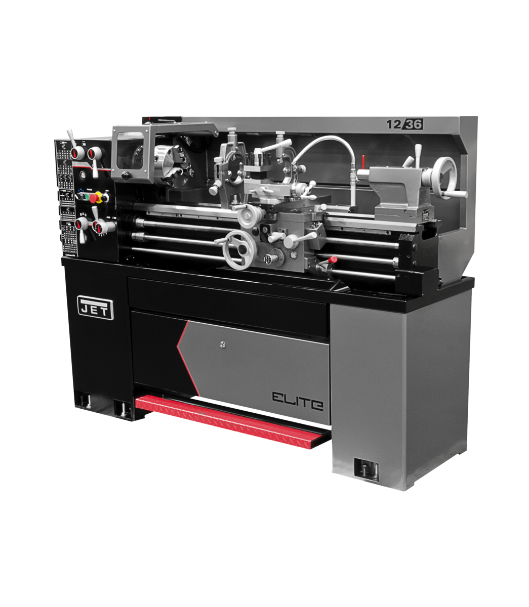 E-1236VS With Newall DP700 DRO With Taper Attachment and Collet Closer