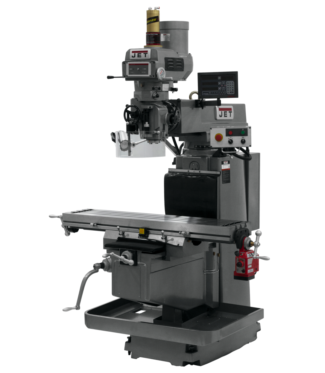 JTM-1254VS With Newall DP700 DRO X Powerfeed & Air Power Drawbar