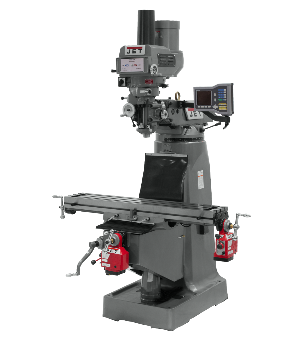JTM-4VS-1 Mill With ACU-RITE 203 DRO With X and Y-Axis Powerfeeds and Power Draw Bar
