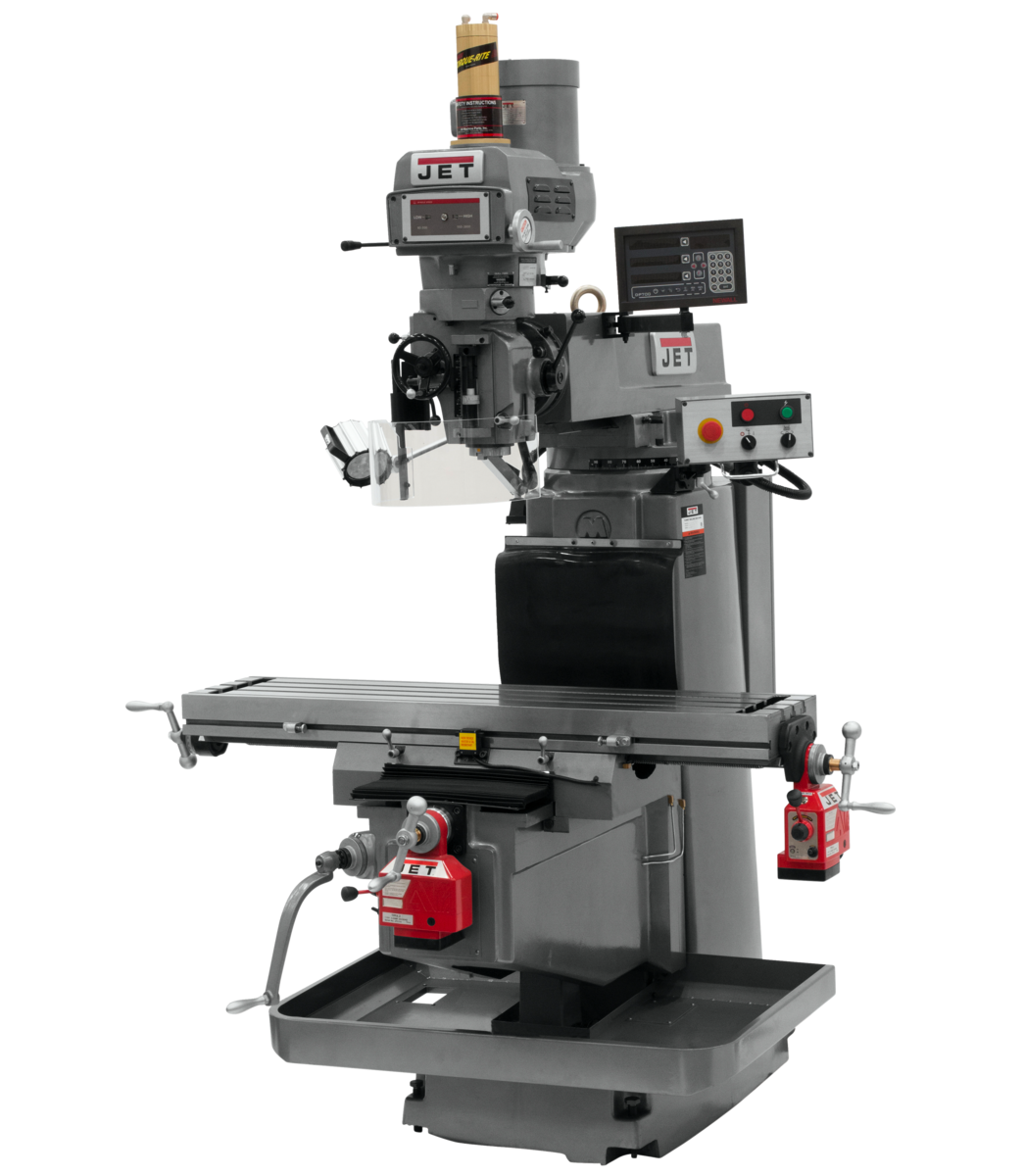 JTM-1254VS With Newall DP700 3X (K) DRO,  X & Y Powerfeeds & Air Power Drawbar