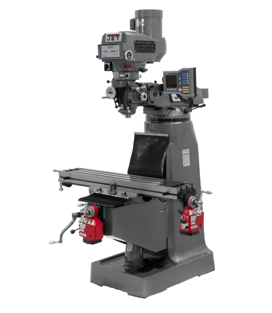 JTM-4VS-1 Mill With 3-Axis ACU-RITE 203 DRO (Knee) With X and Y-Axis Powerfeeds