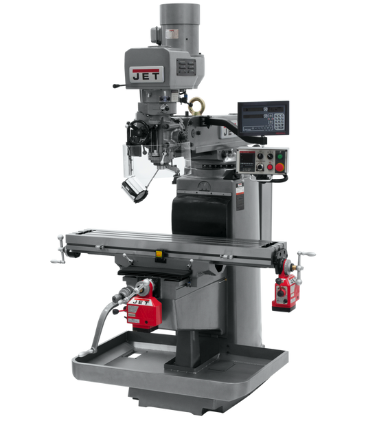 JTM-1050EVS2/230 Mill With 3-Axis Newall DP700 DRO (Quill) With X and Y-Axis Powerfeeds