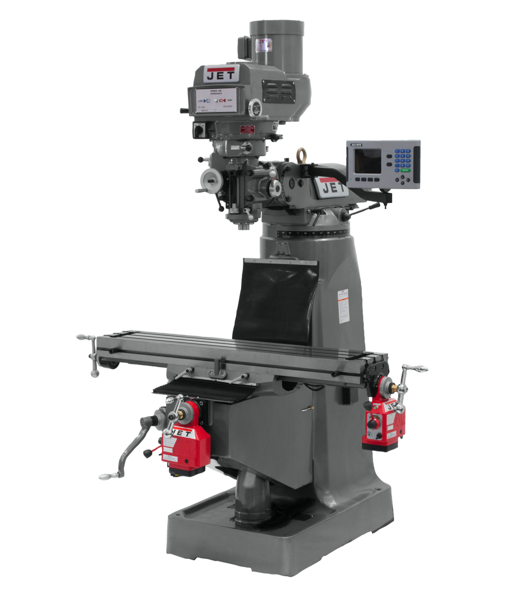 JTM-4VS Mill With ACU-RITE 203 DRO With X and Y-Axis Powerfeeds