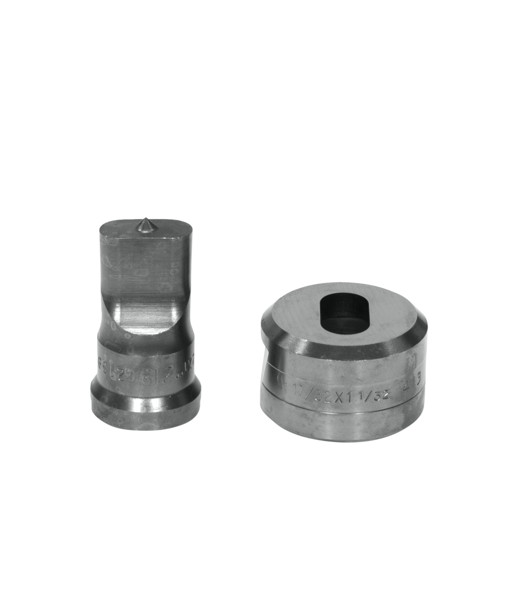 1/2x1 Oblong Punch & Die Set with Key-Way