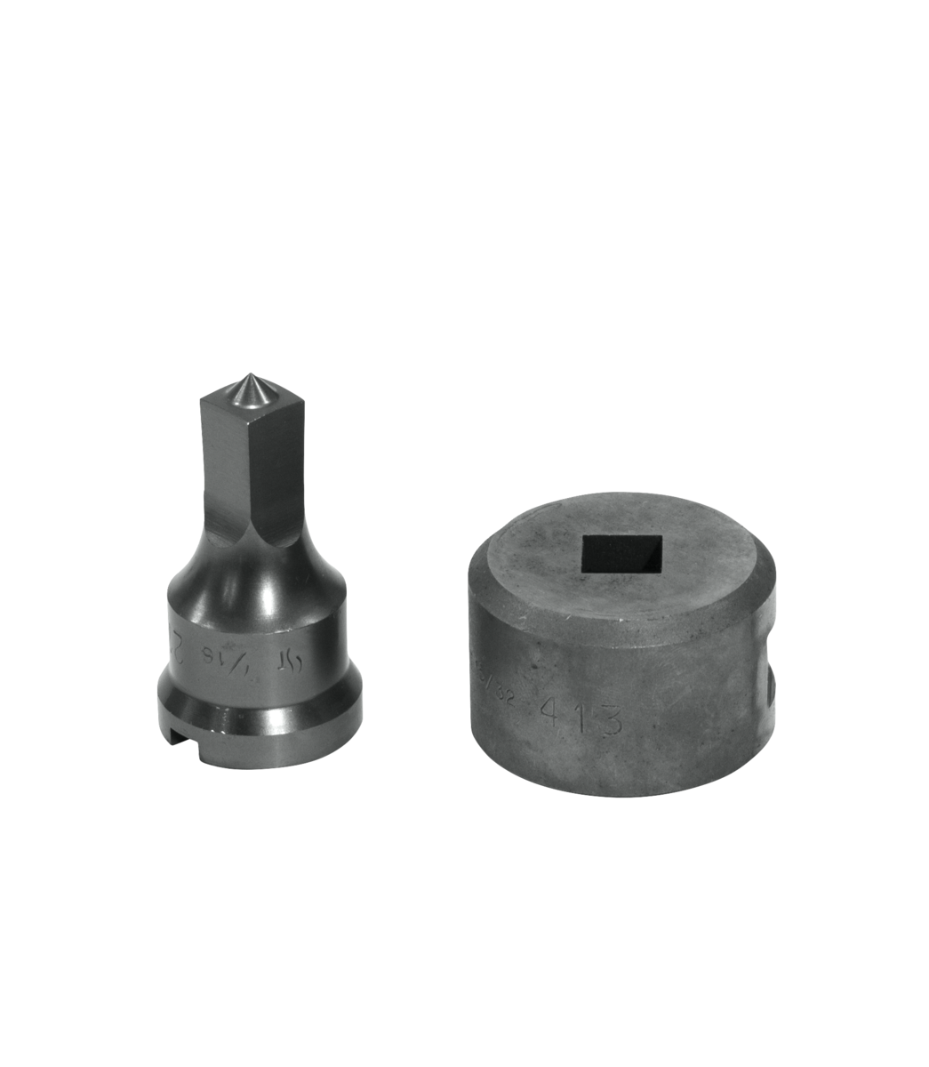 7/16" Square Punch & Die Set with Key-Way