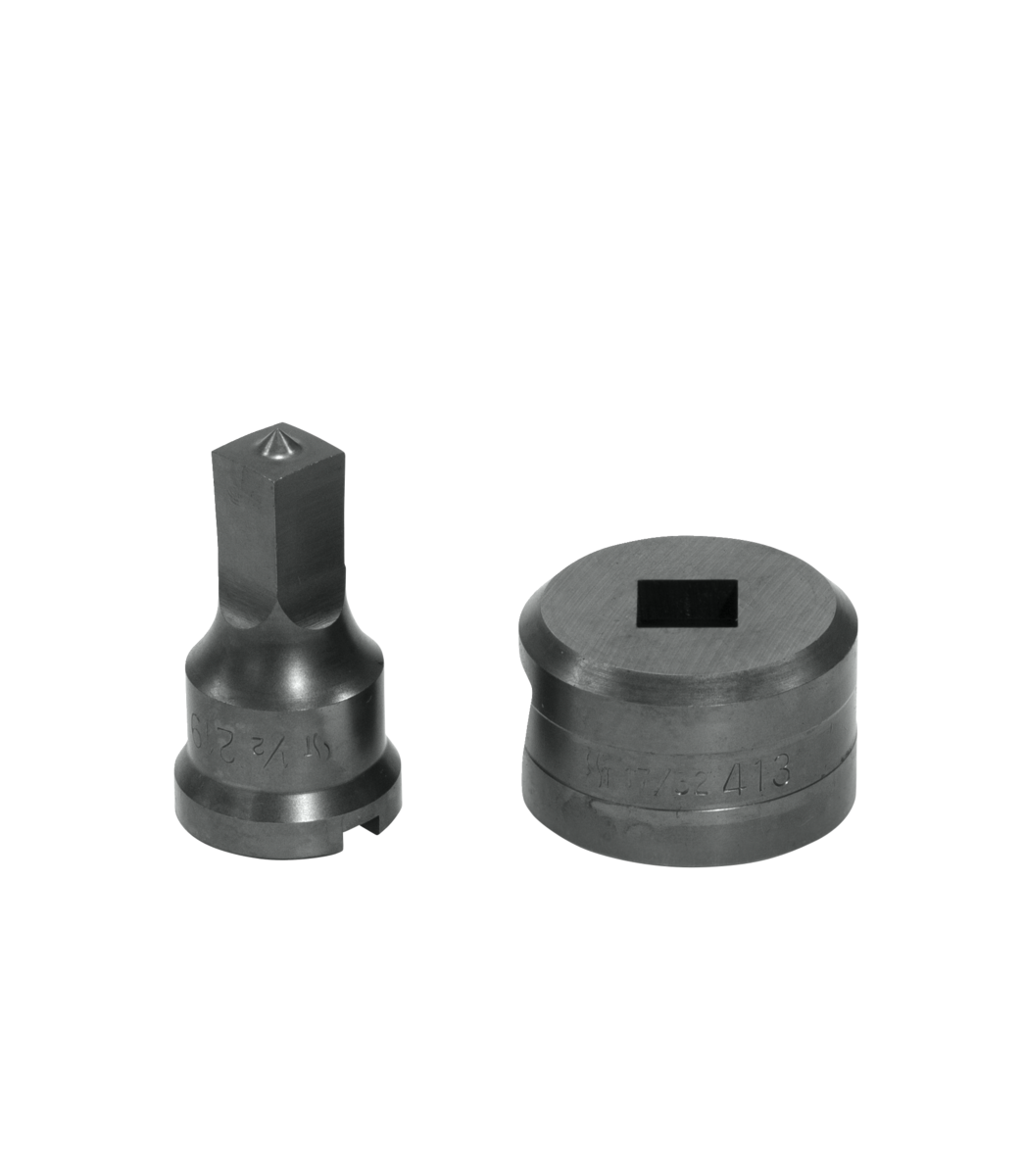 1/2" Square Punch & Die Set with Key-Way