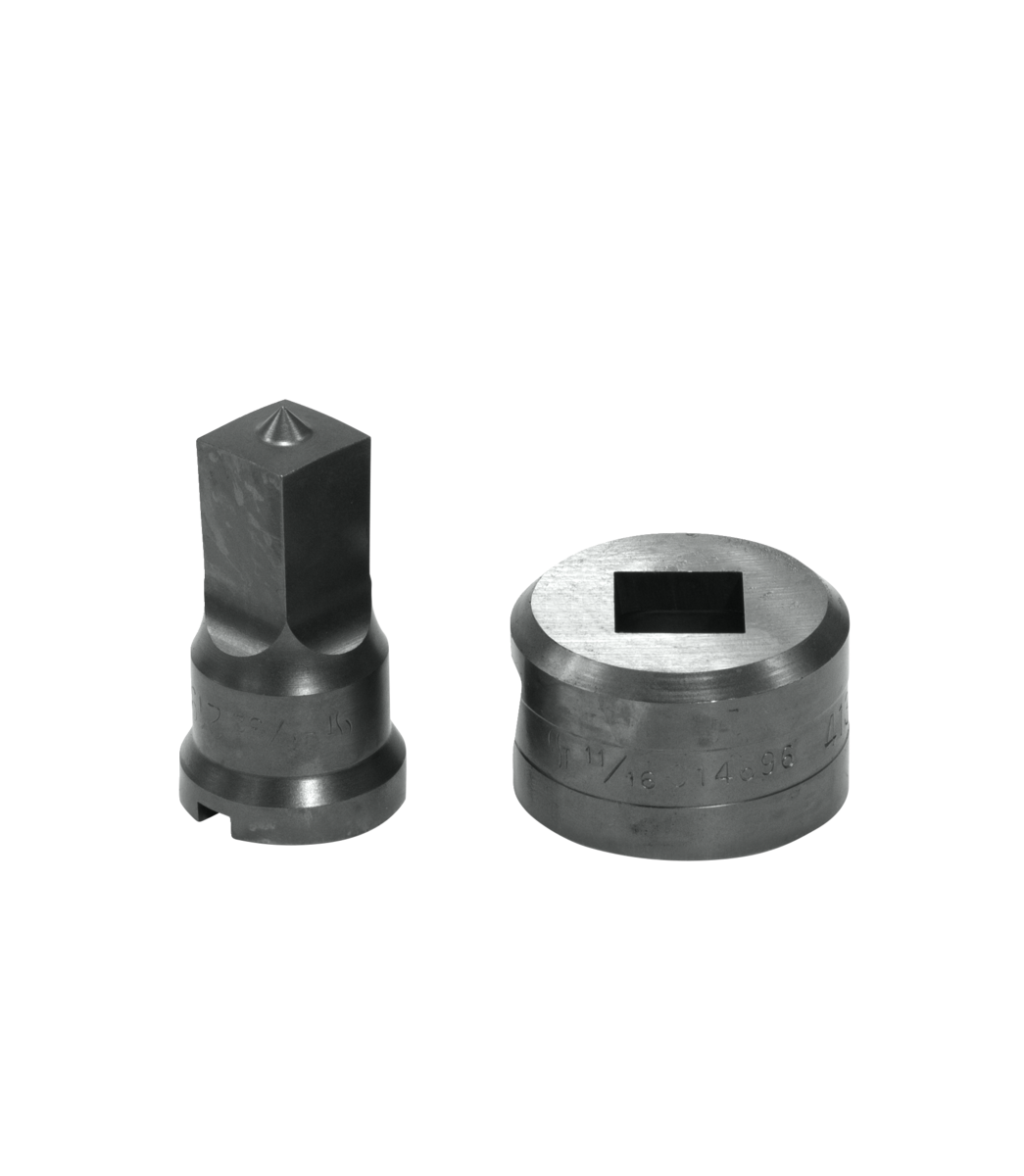 21/32" Square Punch & Die Set with Key-Way