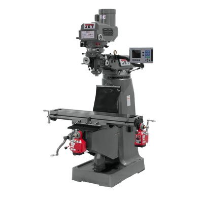 JTM-4VS Mill With 3-Axis ACU-RITE 203 DRO (Quill) With X and Y-Axis Powerfeeds