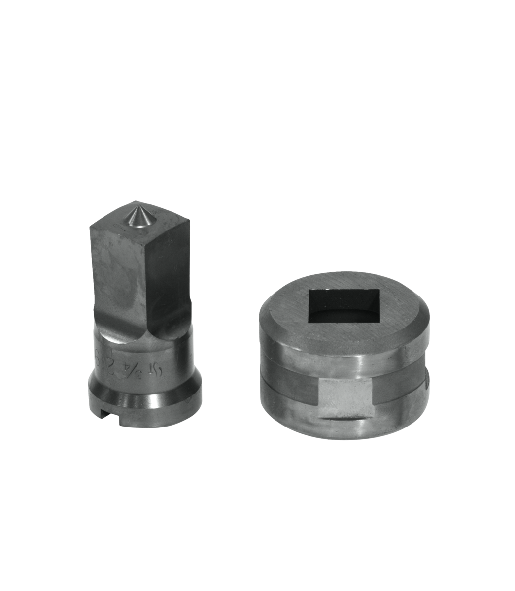 3/4" Square Punch & Die Set with Key-Way
