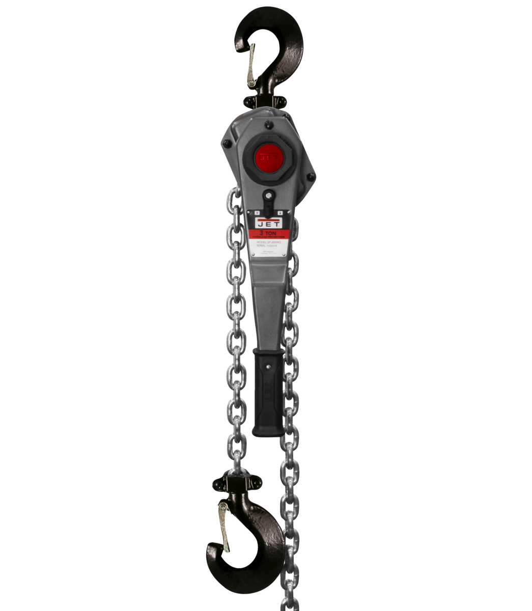 JLH-300-15PSH, JLH Series 3 Ton Lever Hoist, 15' Lift with Overload Protection & Shipyard Hooks