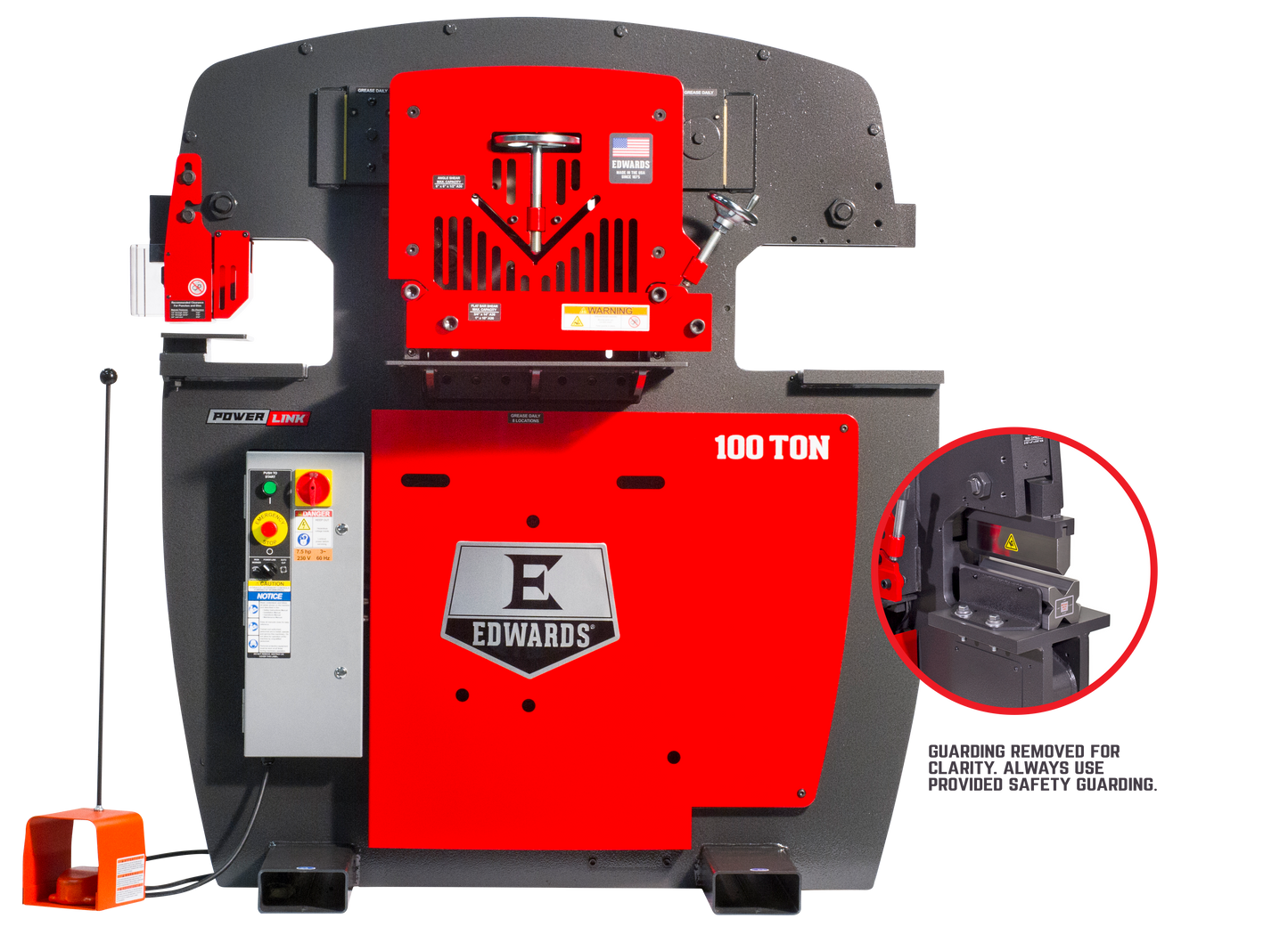 100 Ton Ironworker 3 Phase, 208 Volt, PowerLink, 10" Brake