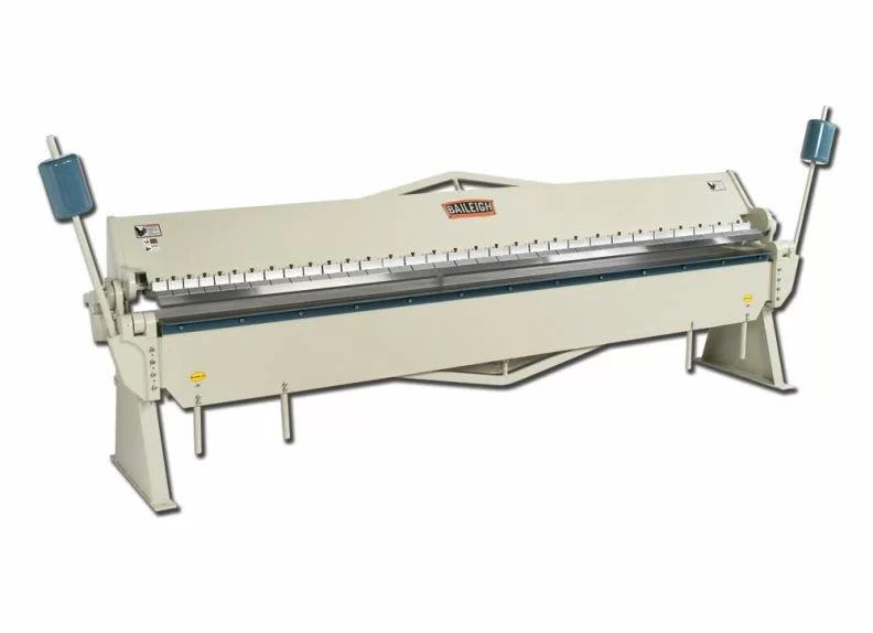 Baileigh Part Number BB-14418; Heavy Duty Manually Operated Box and Pan (Finger) Brake, 12' Length, 18 Gauge Mild Steel Capacity