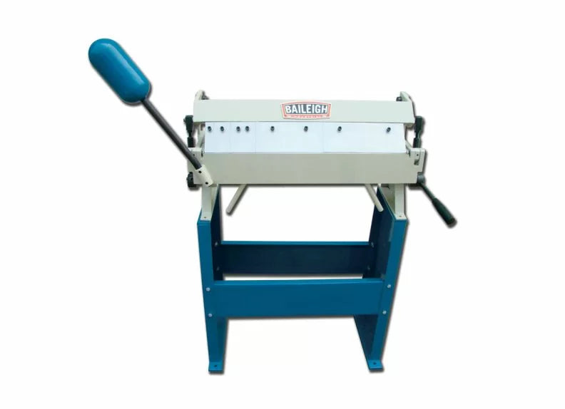 Baileigh Part Number BB-2416E; Manually Operated Box and Pan (Finger) Brake, 2' Length, 16 Gauge Mild Steel Capacity
