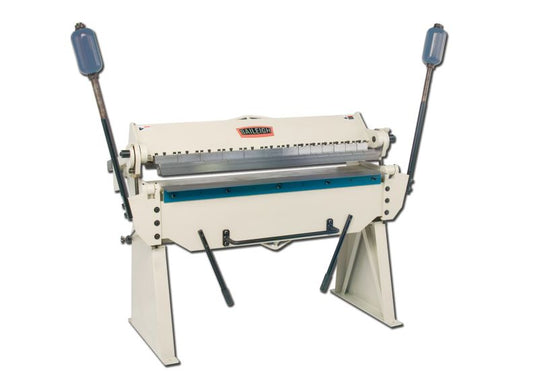 Baileigh Part Number BB-4814; Manually Operated Box and Pan (Finger) Brake, 4' Length, 14 Gauge Mild Steel Capacity
