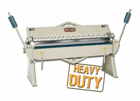 Baileigh Part Number BB-7212; Heavy Duty Manually Operated Box and Pan (Finger) Brake, 6' Length, 12 Gauge Mild Steel Capacity