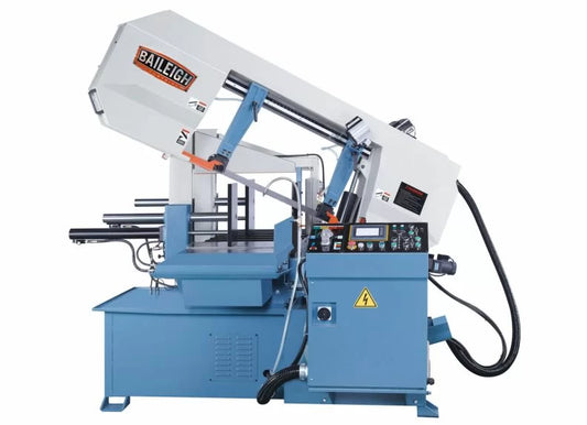 Baileigh Part Number BS-24A; 220 Volt Three Phase Automatic Metal Cutting Band Saw with Heavy Duty Bundling System and 5HP Motor