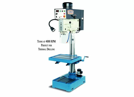 Baileigh Part Number DP-1250VS-HS; 220V 1Phase Inverter Driven High Speed Drill Press. 1-1/4" Mild Steel Drilling Capacity