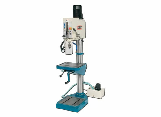 Baileigh Part Number DP-1500G; 220V 3Phase Gear Driven Drill Press Power Feed 1-1/2" Mild Steel Drilling Capacity
