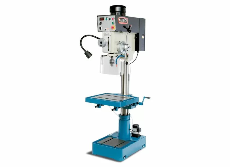 Baileigh Part Number DP-1500VS; 220V 1Phase Inverter Driven Drill Press 3 Speed Power Down Feed 1-1/2" Mild Steel Capacity