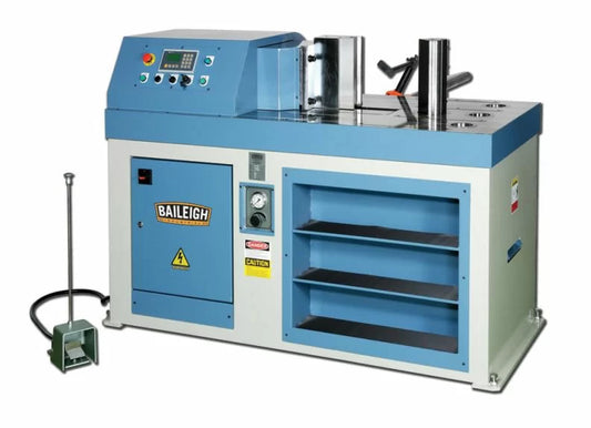 Baileigh Part Number HPB-78NC; 220V 3Phase 78 Ton Horizontal Press Brake with NC Controller.  37" Working Table Height