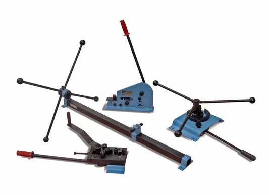 Baileigh Part Number MPB-40; 4 Piece Set of Metal Forming Tools, Includes Scroll Bender, Right Angle Bender, Bar Twister, Shear