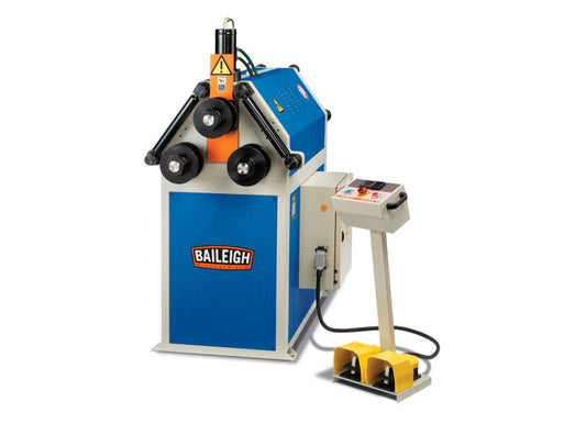 Baileigh Part Number R-H55; 220V 3Phase Roll Bender with Hydraulic Movement of the Top Roll