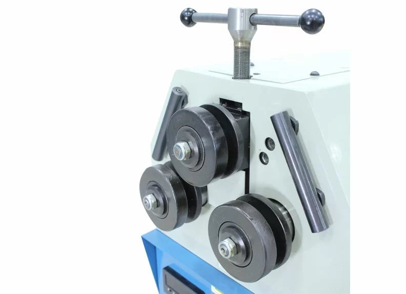 Baileigh Part Number R-M20-110; 110V Ring and Angle Roll Bender, 2 Driven Rolls, Manual Top Roll, 1" Round Tube Capacity