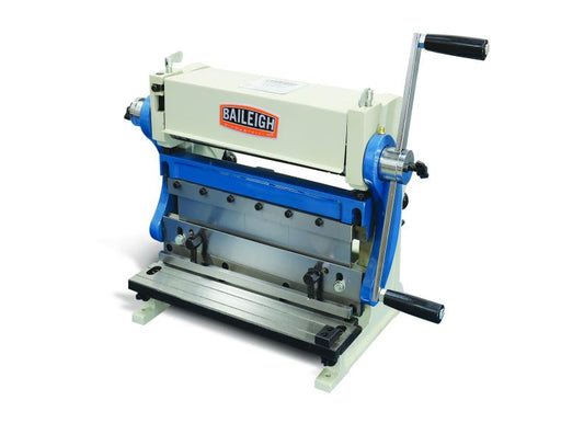Baileigh Part Number SBR-1220; 3 in 1 Combination Shear Brake and Roll.  12" Bed Width, 20 Gauge Mild Steel Capacity
