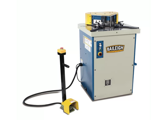 Baileigh Part Number SN-F04-MS; 220V 60 Hz 3Phase 4 Gauge (6mm) Hydraulic Fixed Angle Sheet Metal Notcher