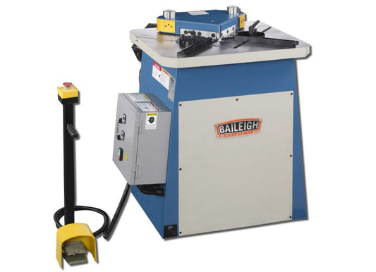 Baileigh Part Number SN-F09-MS; 220V 60 Hz 3Phase 9 Gauge Hydraulic Fixed Angle Sheet Metal Notcher