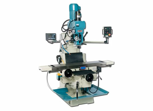 Baileigh Part Number VM-1258-3; 220V 3Phase Variable Speed Vertical Milling Machine with Rigid Head. 12" x 58" Table  NST 40 Spindle Taper