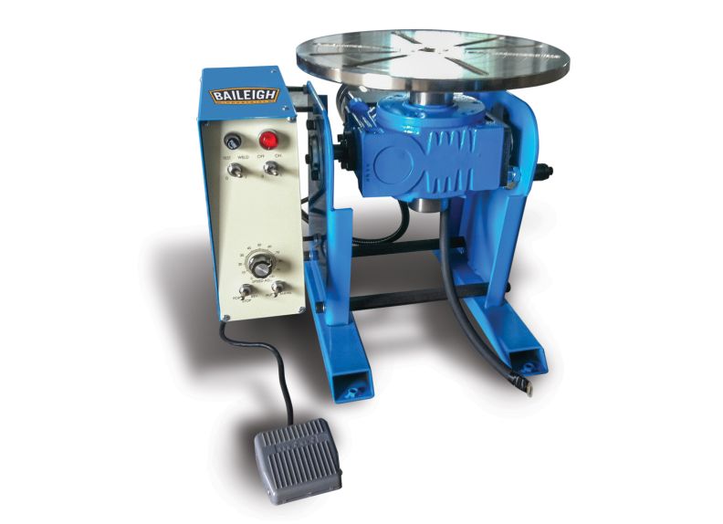 Baileigh Part Number WP-450; 110V 13" Welding Positioner, 450 lbs Capacity and 90 degrees