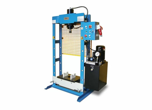 Baileigh Part Number HSP-30M; 220V 1Phase 30 Ton Hydraulic H-Frame Press, 9.5" Stoke