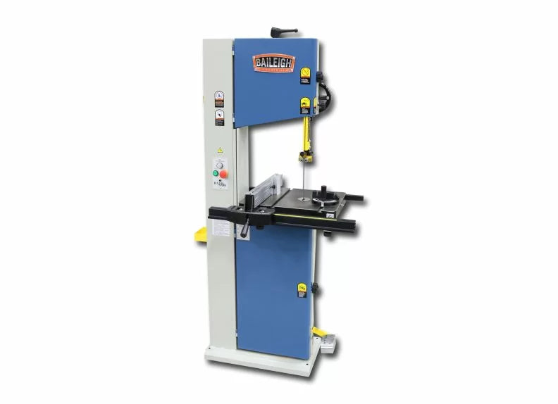 Baileigh Part Number WBS-14-S; 1.5HP 110V 14" Vertical with S-Type Guide, 16" x 20" Table Size