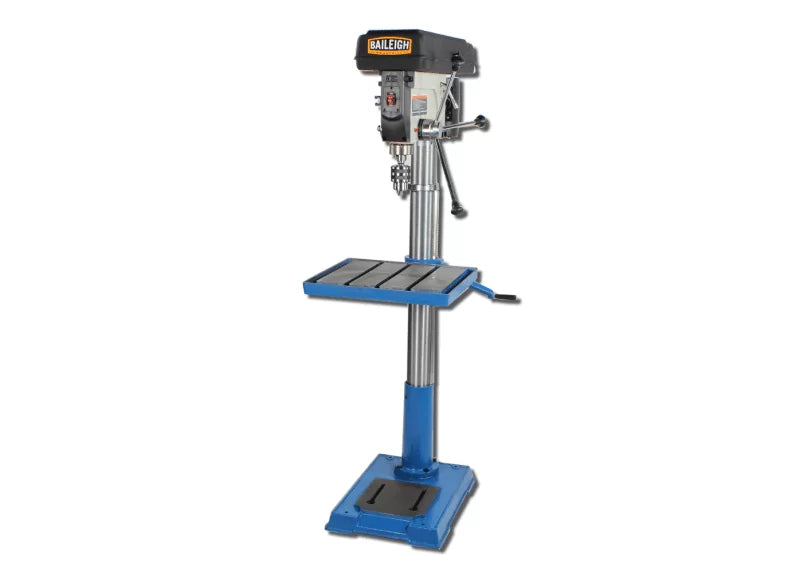 Baileigh Part Number DP-2012F-HD-V2; 110V 20" Floor Drill Press 12 Spindle Speeds, 16.5"x18.5" Table MT4 (Requires Dedicated 20A Circuit)