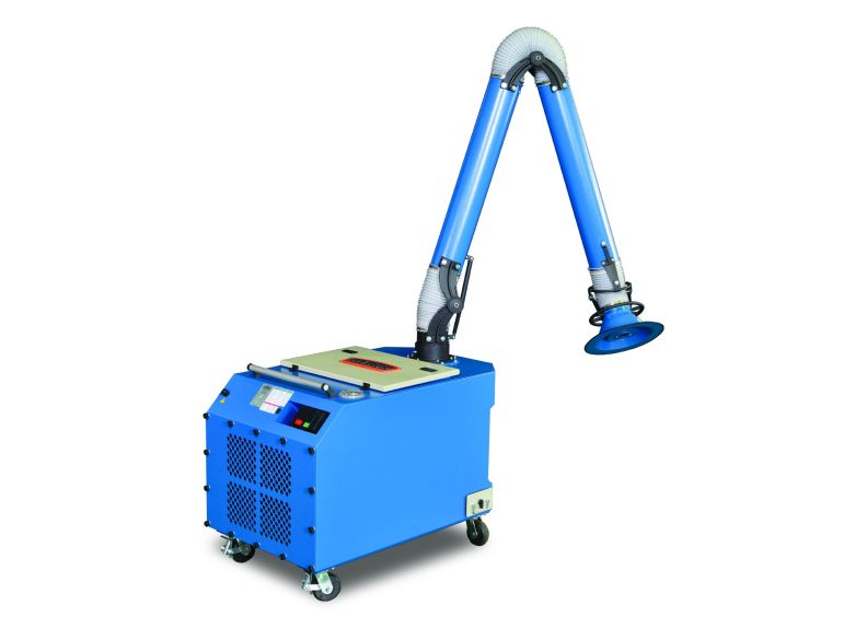 Baileigh Part Number FE-850; 110V 1.5HP Weld Fume Extractor w/ 6" x 10' Round Hood Arm & HEPA Filter