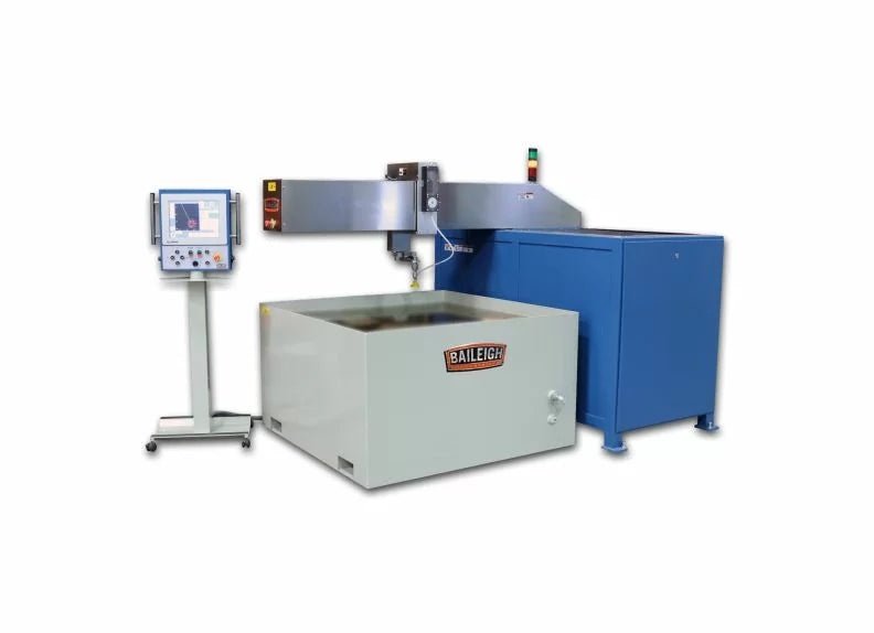 Baileigh Part Number WJ-4X4CNC; 480V 3Ph 60 Htz  47 x 47" 3 axis CNC Flying Arm Water Jet, With Direct Drive Pump