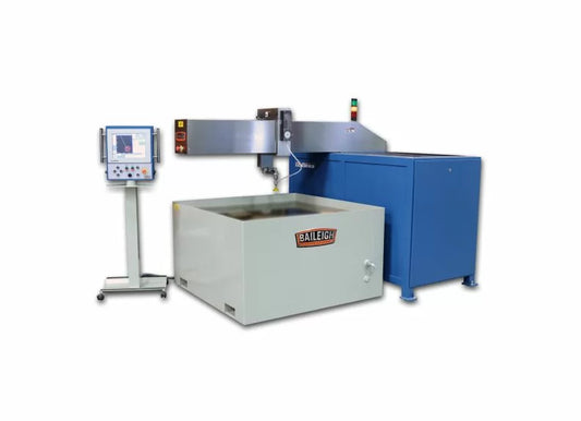 Baileigh Part Number WJ-4X4CNC; 480V 3Ph 60 Htz  47 x 47" 3 axis CNC Flying Arm Water Jet, With Direct Drive Pump
