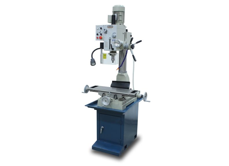 Baileigh Part Number VMD-828G; 110V Gear Driven Mill and Drill, Includes Stand, Coolant System, Work Light, and R8 Spindle