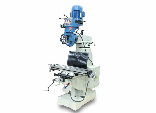Baileigh Part Number VM-836E-1; 120V Vertical Mill, 8" x 36" Table, 8 Speed Includes R8 Spindle, Coolant, Lubricator, Work Light