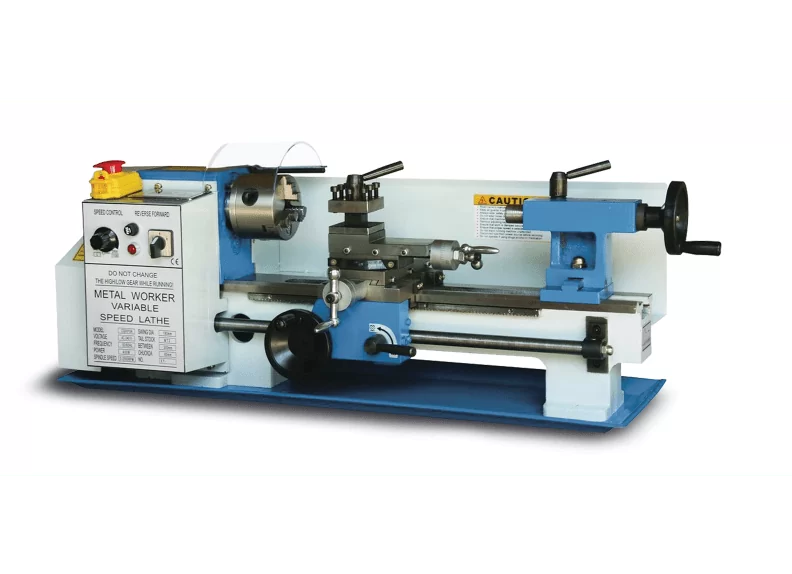 Baileigh Part Number PL-714VS-V2; 110V Variable Speed Bench Top Lathe, 7" Swing, 14" Bed Length