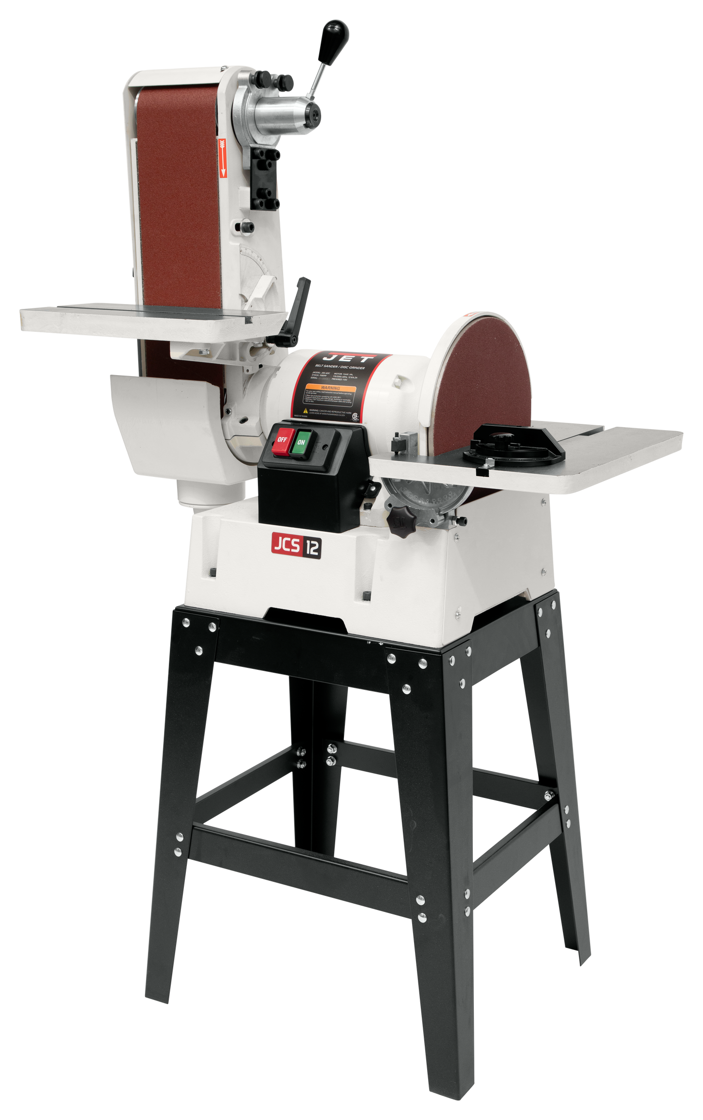 JSG-6DCK, 6" x 48" Belt / 12" Disc Sander with Open Stand, 1.5HP 1PH 115/230V