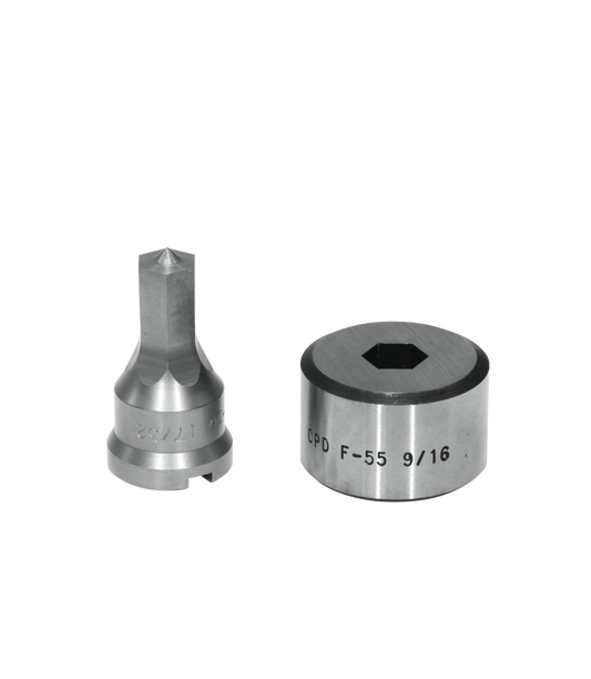 17/32" Hex Punch & Die Set with Key-Way