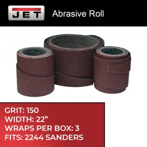 Ready-To-Wrap Abrasive, 150 Grit, 3-Wraps in Box (fits 22-44)