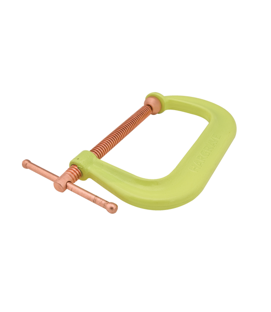 404CS, Spark-Duty Drop Forged Hi-Vis C-Clamp,  0 - 4-1/4” Opening, 3-1/4” Throat Depth