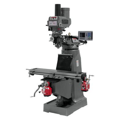 JTM-4VS Mill With 3-Axis ACU-RITE 203 DRO (Quill) With X and Y-Axis Powerfeeds and Power Draw Bar