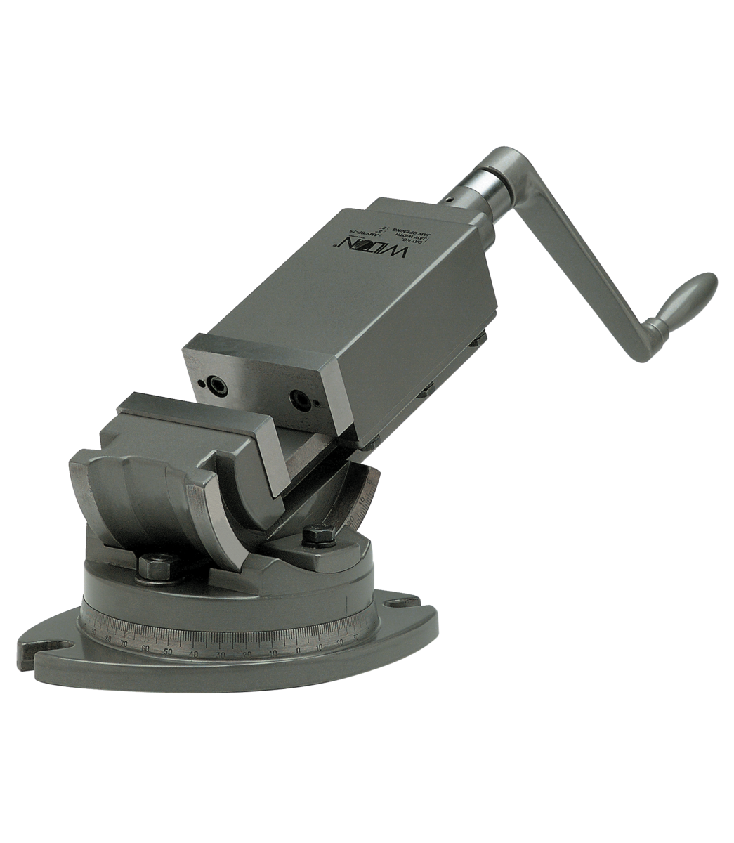 AMV/SP-125, 2-Axis Precision Angular Vise 5" Jaw Width, 1-3/4” Jaw Depth