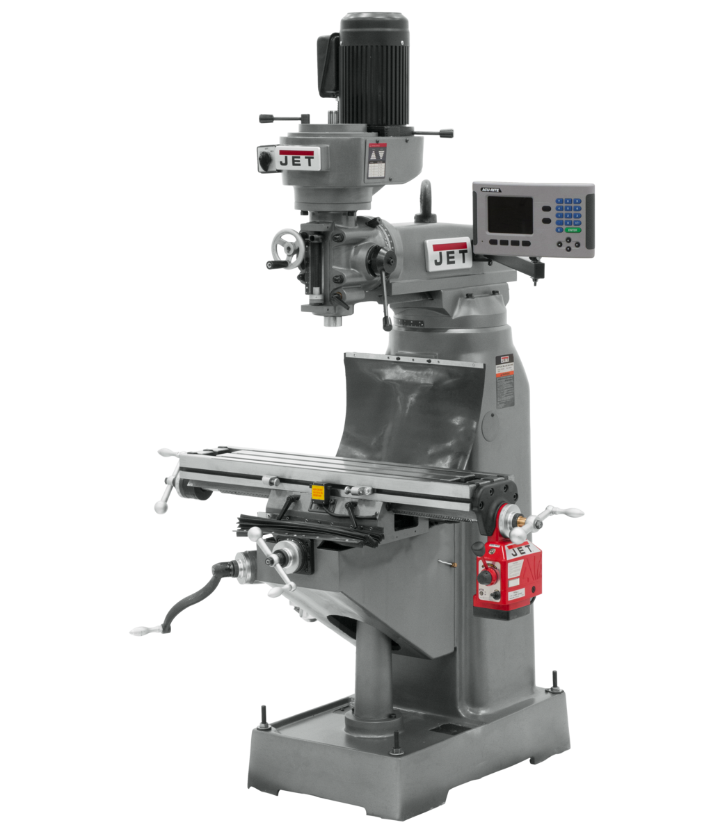 JVM-836-3 Mill With 3-Axis ACU-RITE 203 DRO (Knee) With X and Y-Axis Powerfeeds